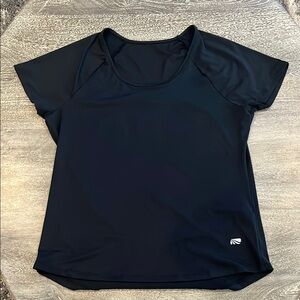 Marika Black Relaxed Short Sleeve Athletic Yoga Tee XL